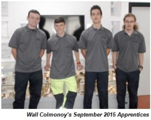 Wall Colmonoy's September 2015 Apprentices