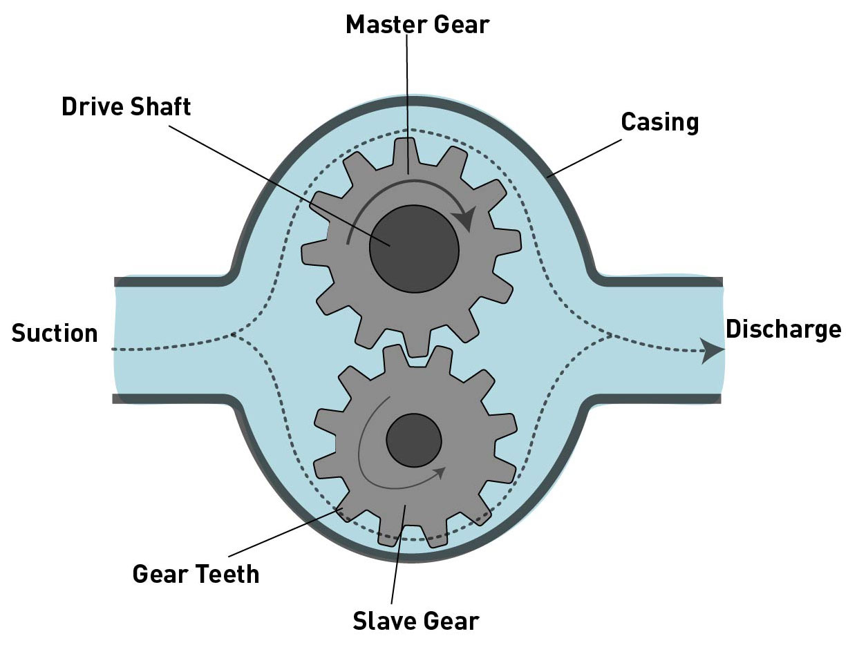 rotary gear pump Illustration